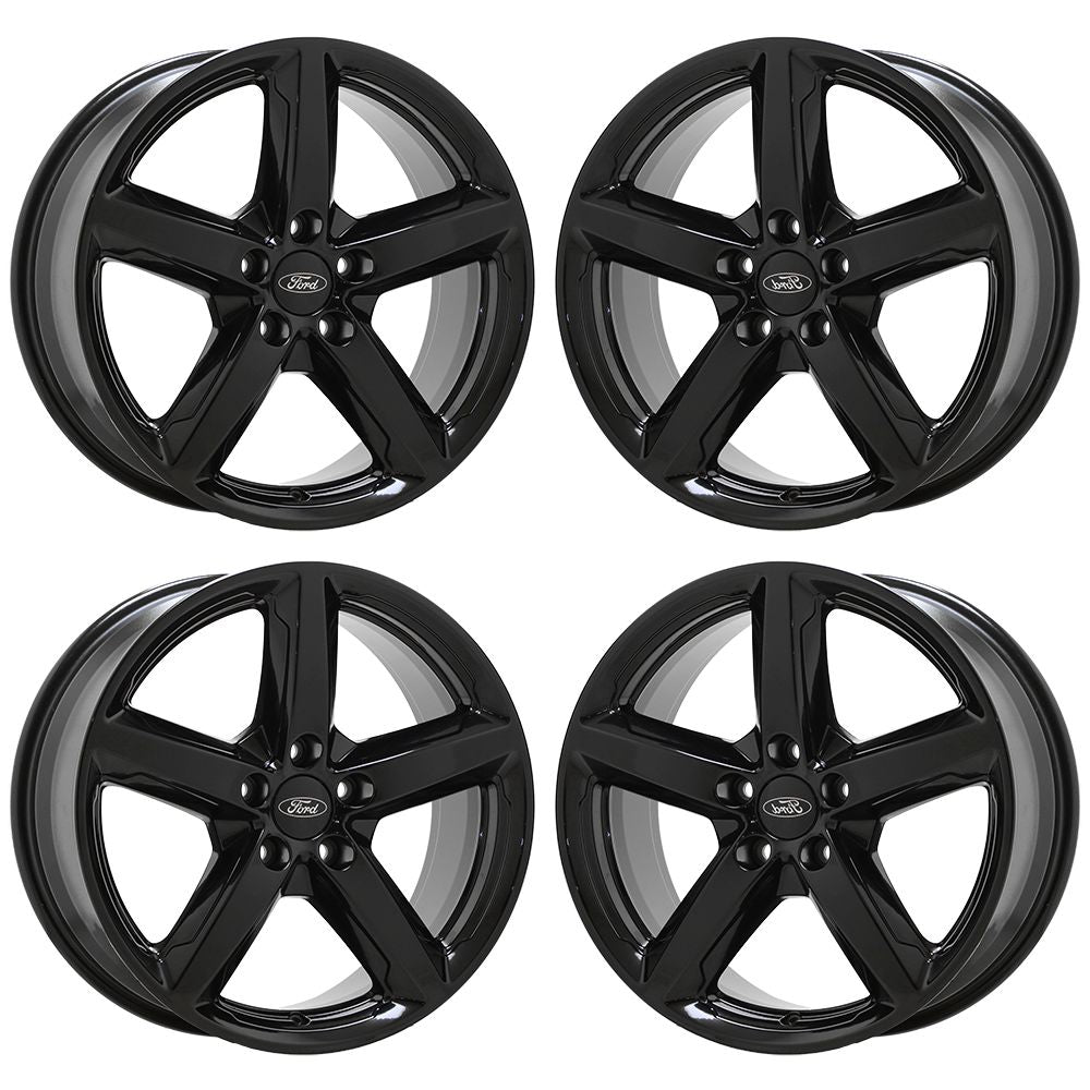 18" Ford Explorer Gloss Black wheels rims Factory OEM set 10059 EXCHANGE